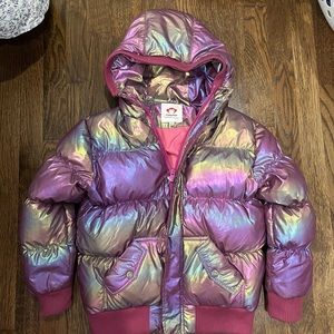 Appaman Metallic Iridescent Pink Puffer Jacket: size 10 New Condition